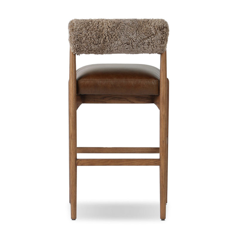 Jazelle Bar + Counter Stool - Taupe Shearling