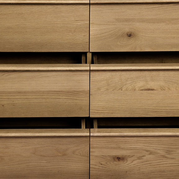 Aramis 6 Drawer Dresser - Sandy Oak Resawn