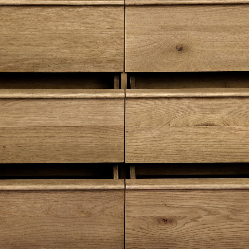 Aramis 6 Drawer Dresser - Sandy Oak Resawn