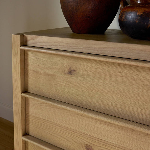 Aramis 6 Drawer Dresser - Sandy Oak Resawn