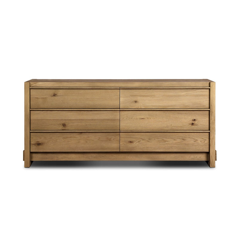 Aramis 6 Drawer Dresser - Sandy Oak Resawn