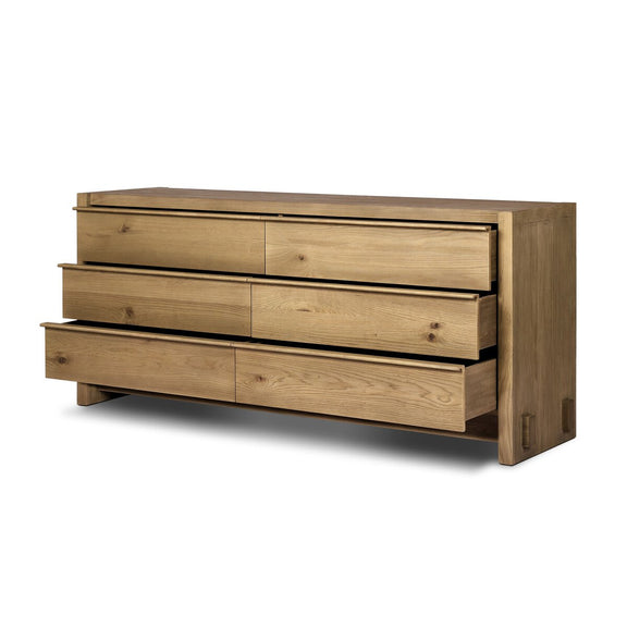 Aramis 6 Drawer Dresser - Sandy Oak Resawn