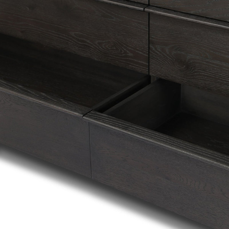 Aramis 6 Drawer Dresser - Smoked Black Resawn