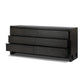 Aramis 6 Drawer Dresser - Smoked Black Resawn