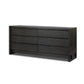 Aramis 6 Drawer Dresser - Smoked Black Resawn