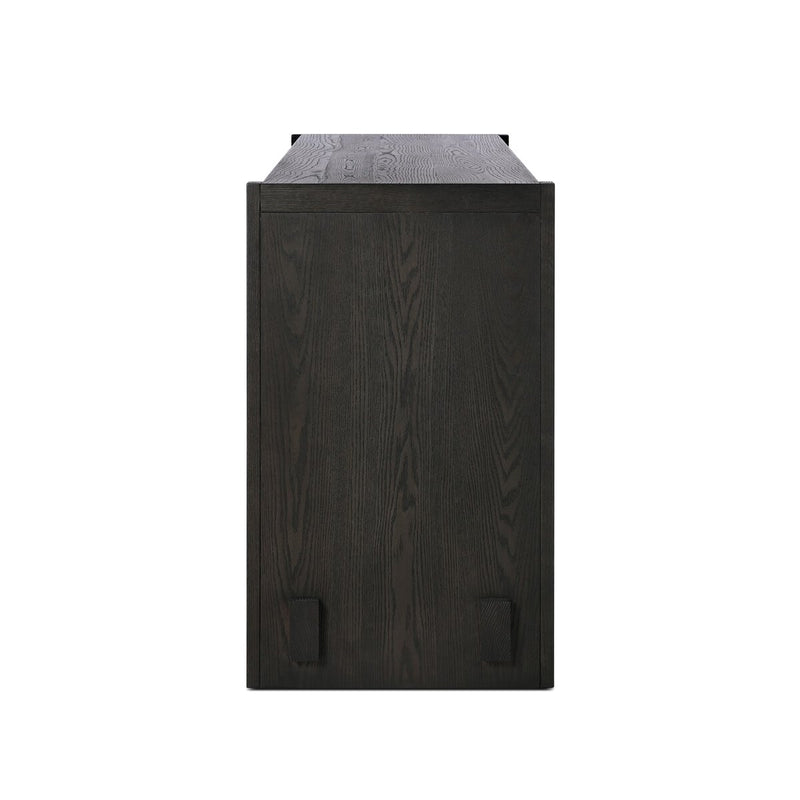 Aramis 6 Drawer Dresser - Smoked Black Resawn