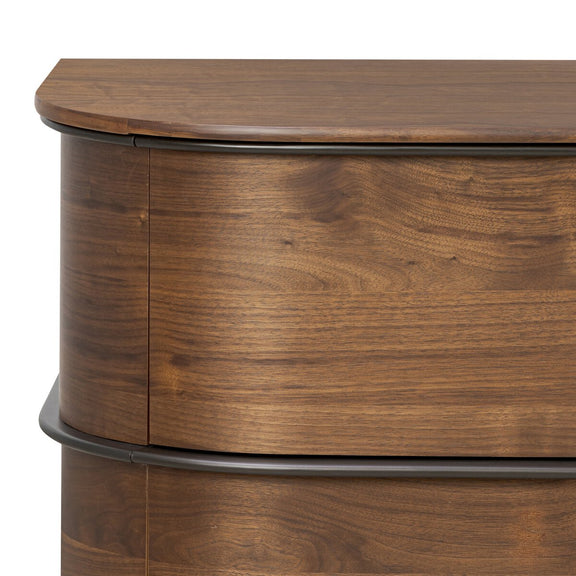 Theo 6 Drawer Dresser - Dark Brown Walnut