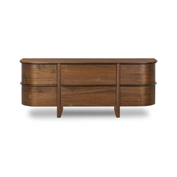 Theo 6 Drawer Dresser - Dark Brown Walnut