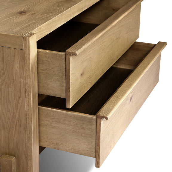 Aramis Nightstand - Sandy Oak Resawn