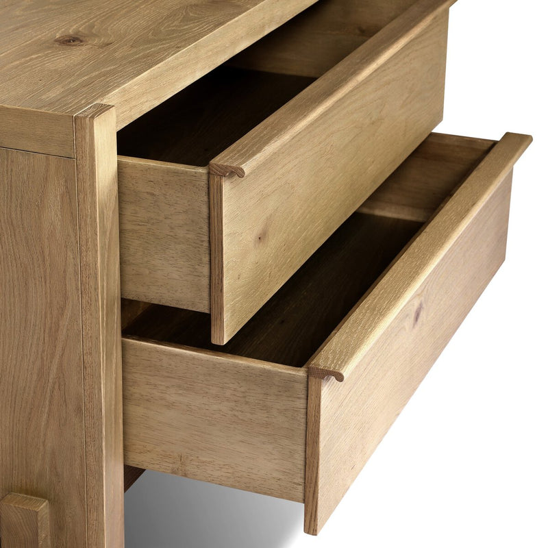 Aramis Nightstand - Sandy Oak Resawn