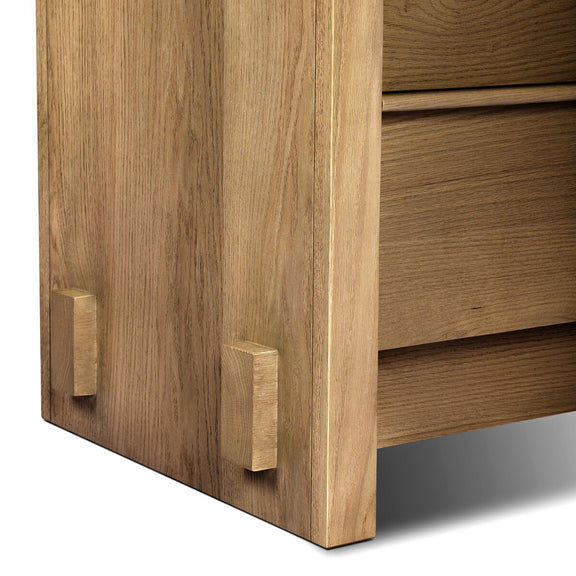 Aramis Nightstand - Sandy Oak Resawn