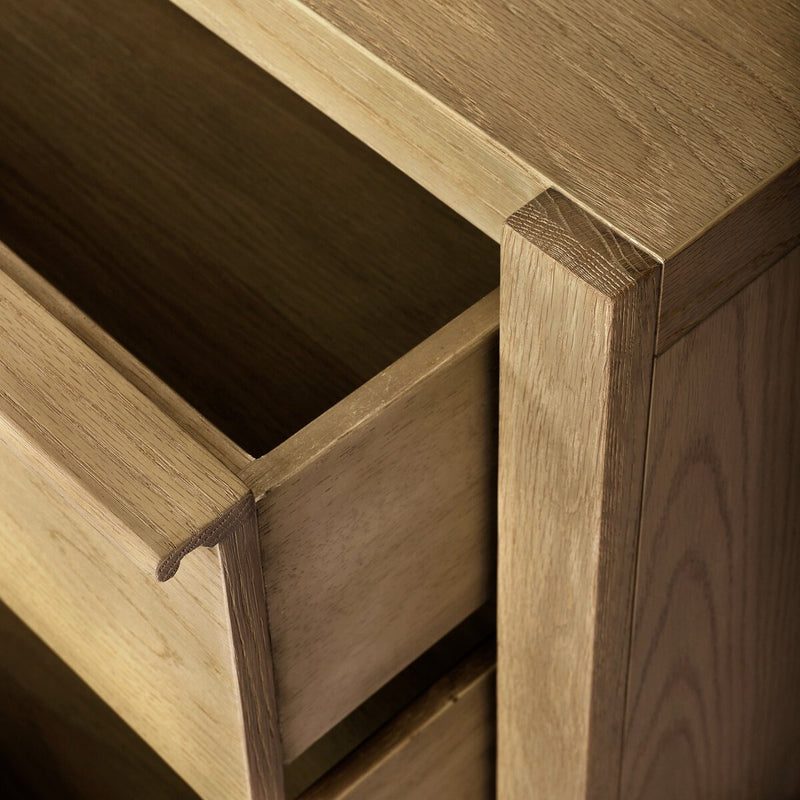 Aramis Nightstand - Sandy Oak Resawn
