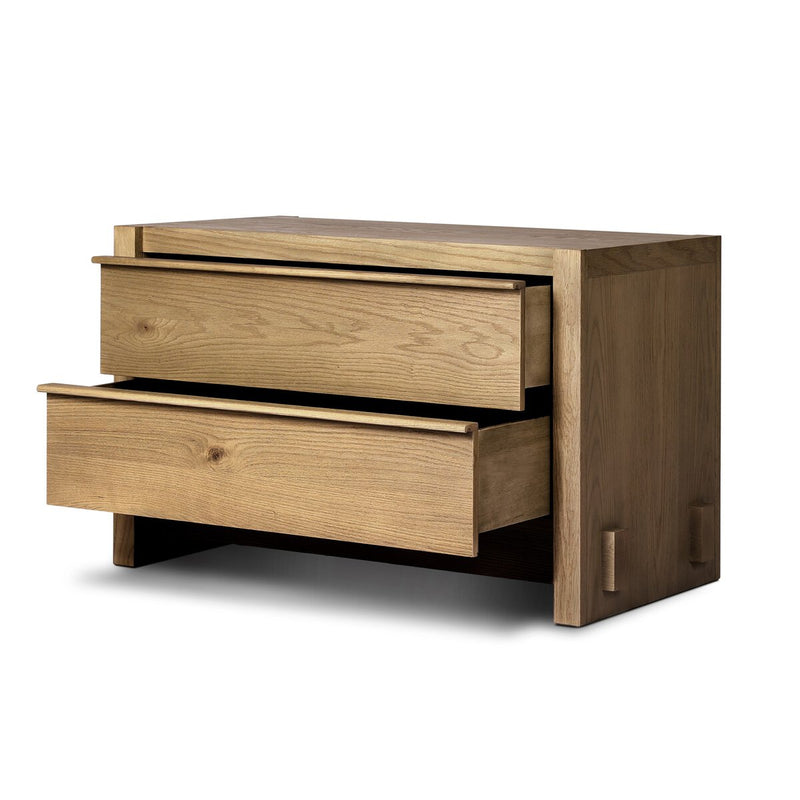 Aramis Nightstand - Sandy Oak Resawn