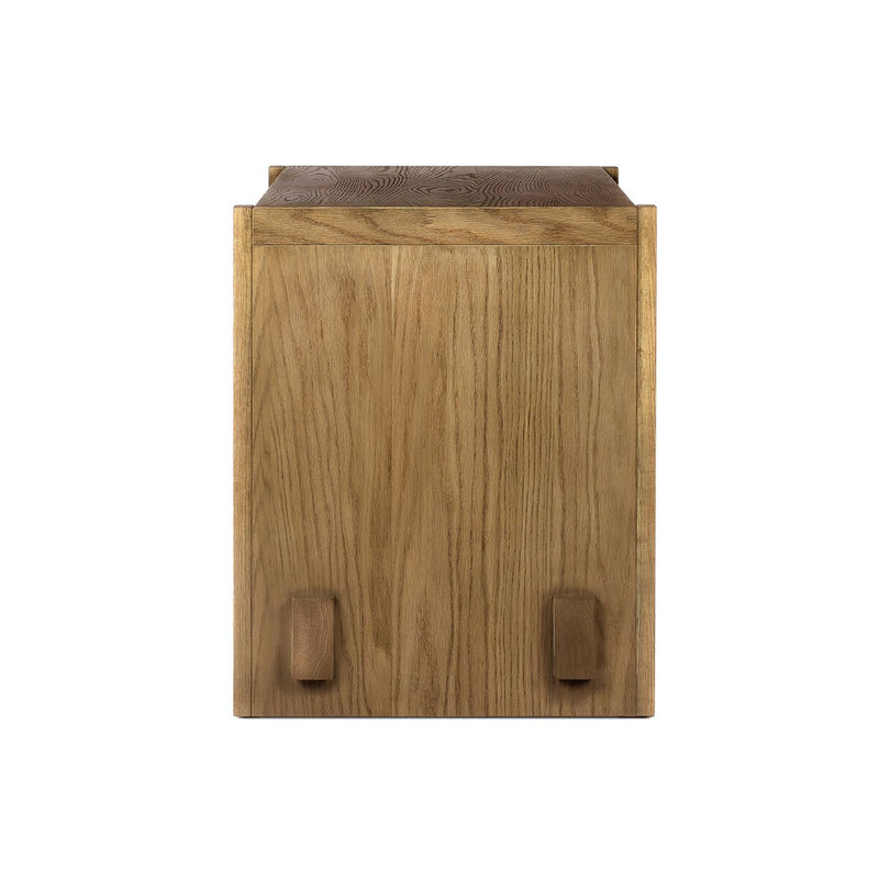 Aramis Nightstand - Sandy Oak Resawn