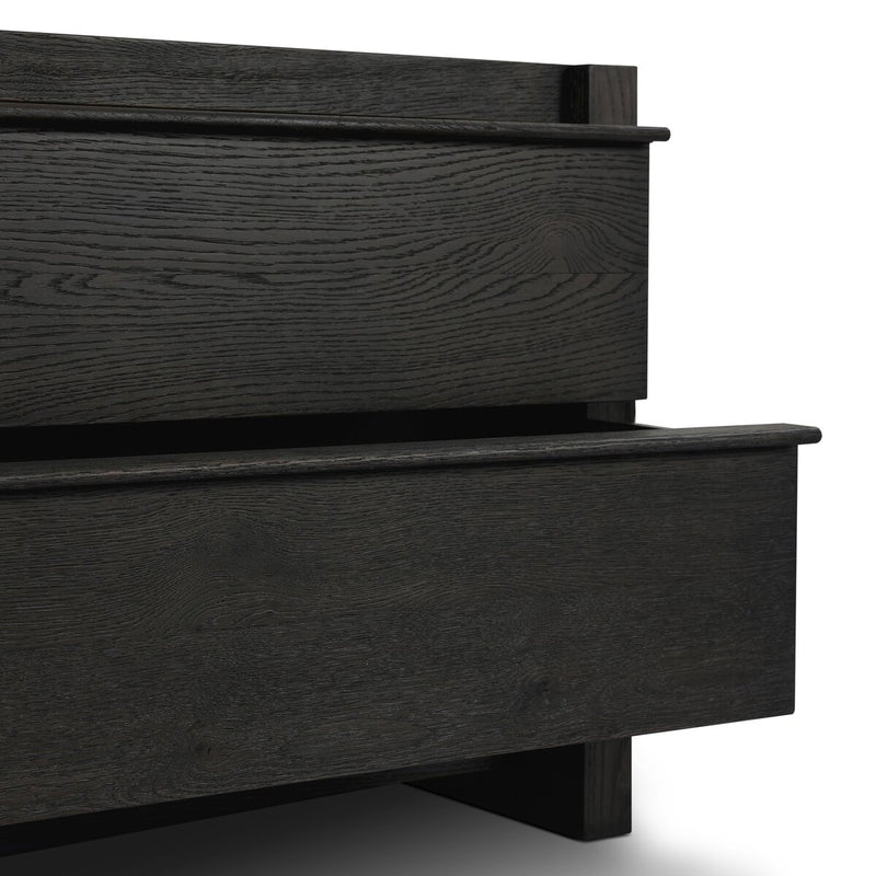 Aramis Nightstand - Smoked Black Resawn