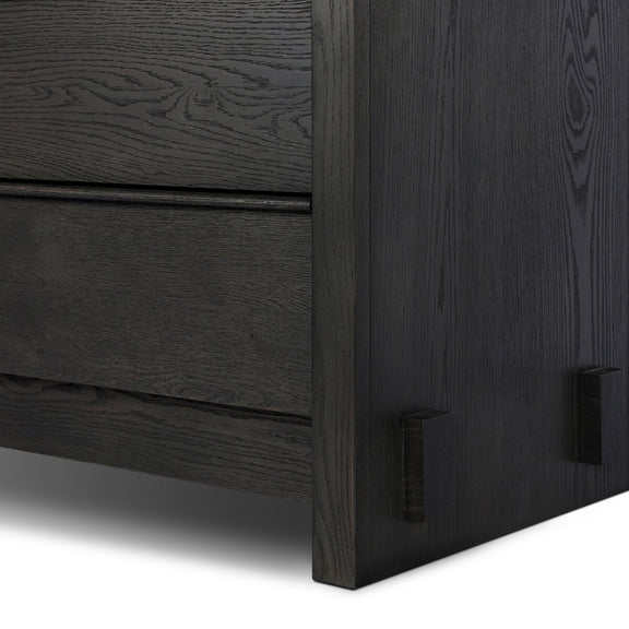 Aramis Nightstand - Smoked Black Resawn