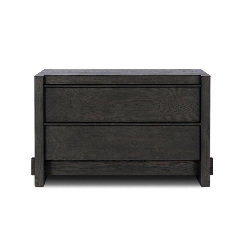 Aramis Nightstand - Smoked Black Resawn