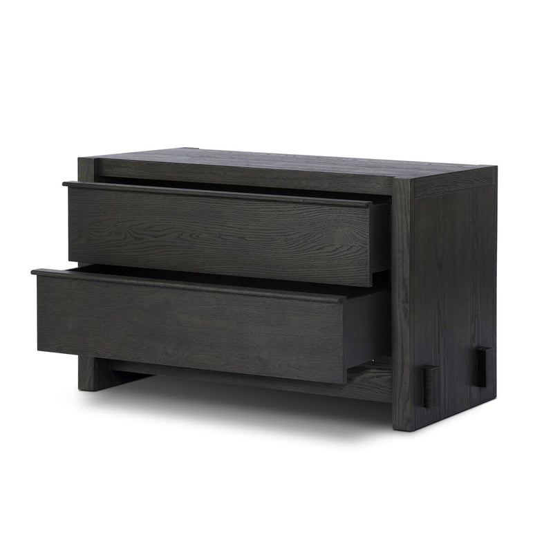 Aramis Nightstand - Smoked Black Resawn