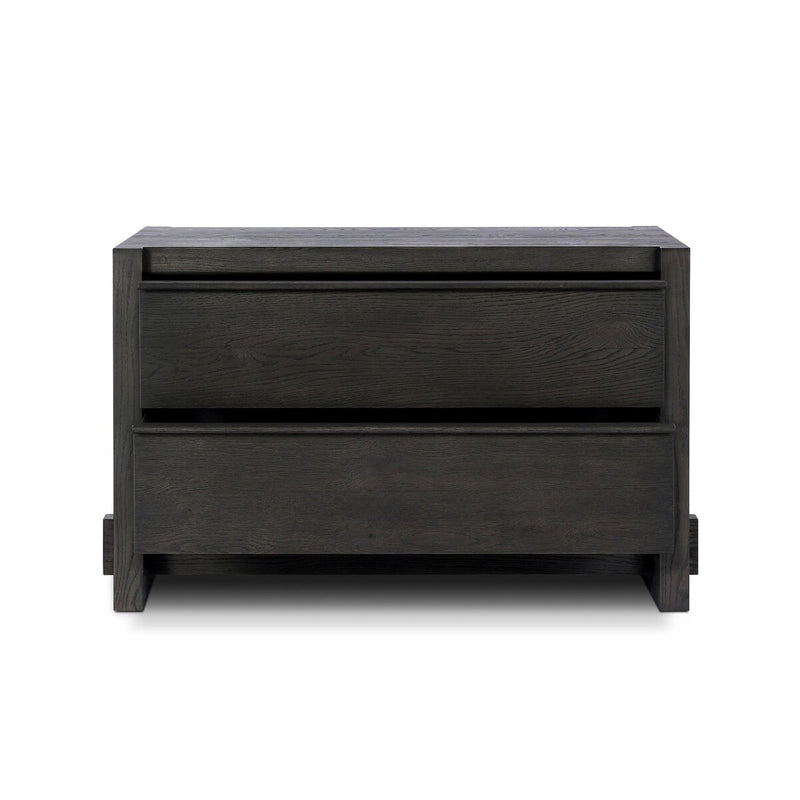 Aramis Nightstand - Smoked Black Resawn