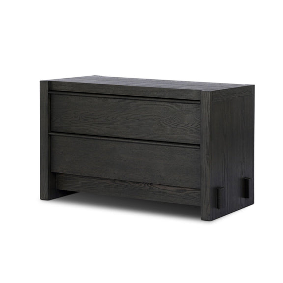 Aramis Nightstand - Smoked Black Resawn