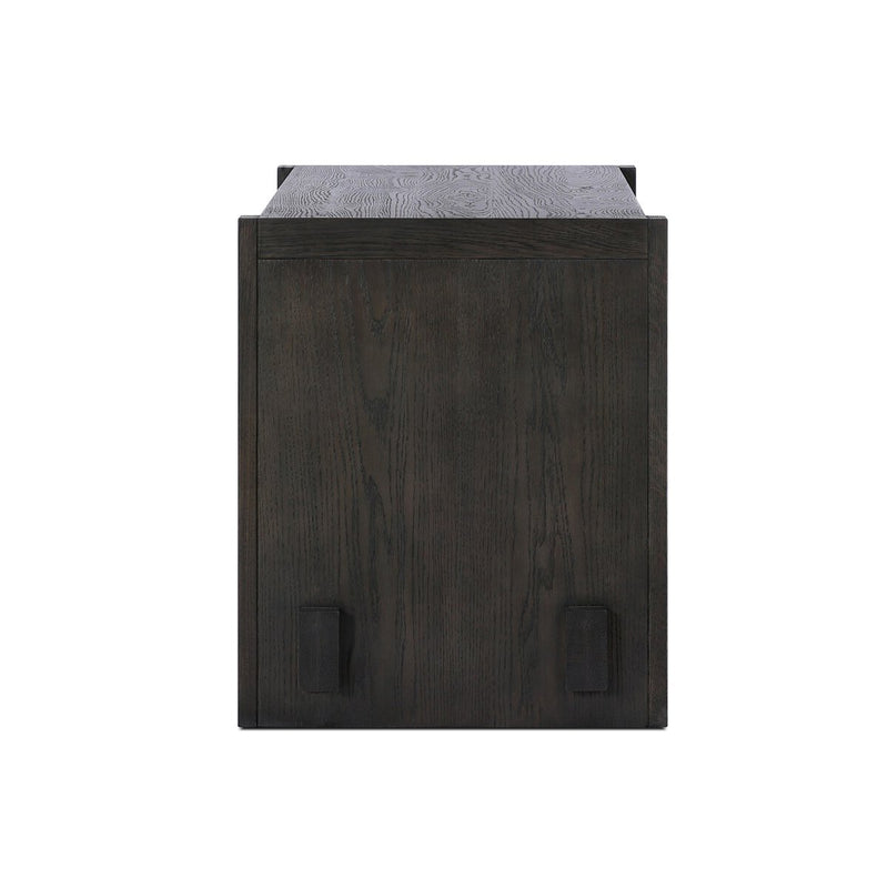 Aramis Nightstand - Smoked Black Resawn