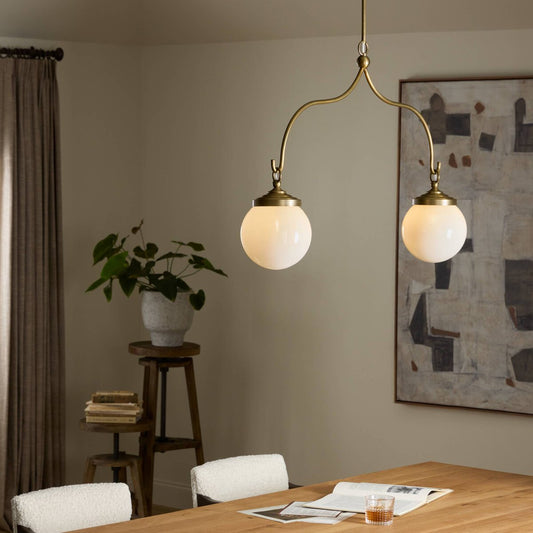 Cherise Chandelier - Aged Brass Iron