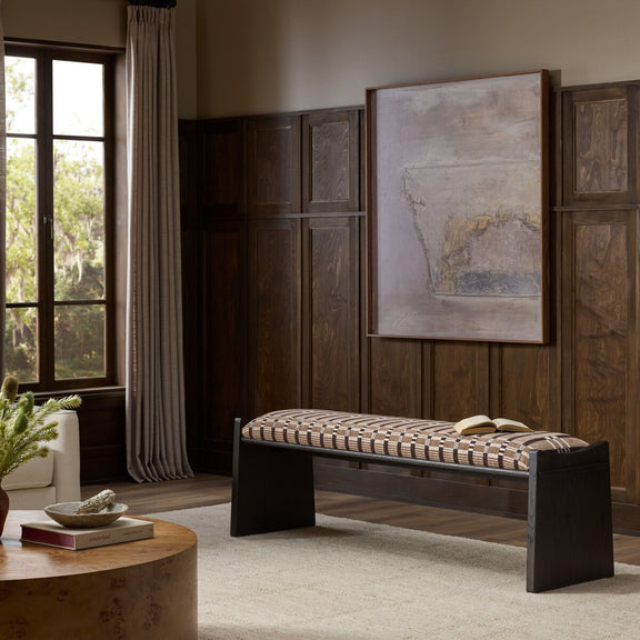 Eros Accent Bench - Sandhill Cocoa