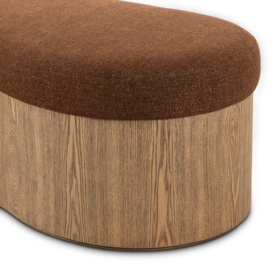 Celeste Accent Bench - Crypton Wayfarer Sienna