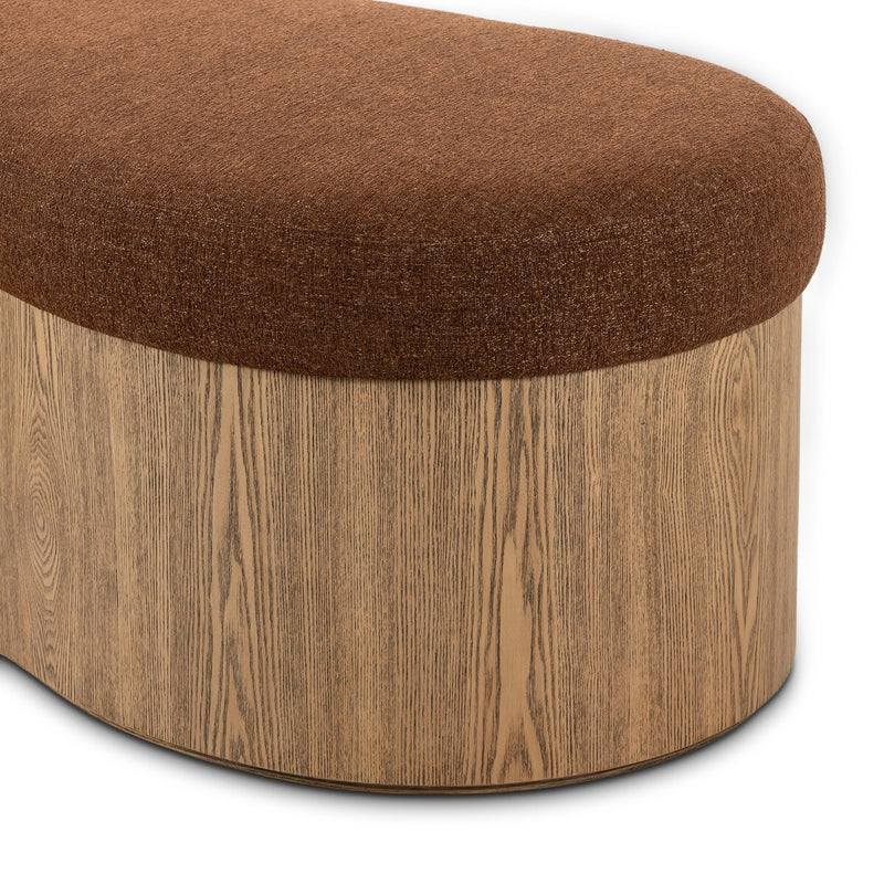 Celeste Accent Bench - Crypton Wayfarer Sienna