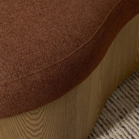 Celeste Accent Bench - Crypton Wayfarer Sienna