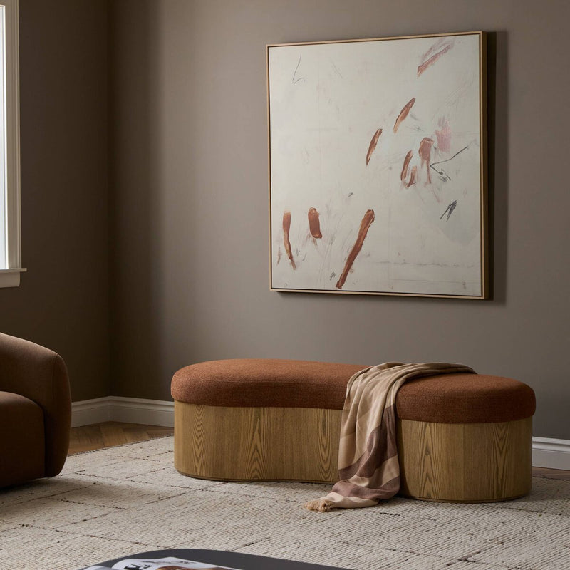 Celeste Accent Bench - Crypton Wayfarer Sienna