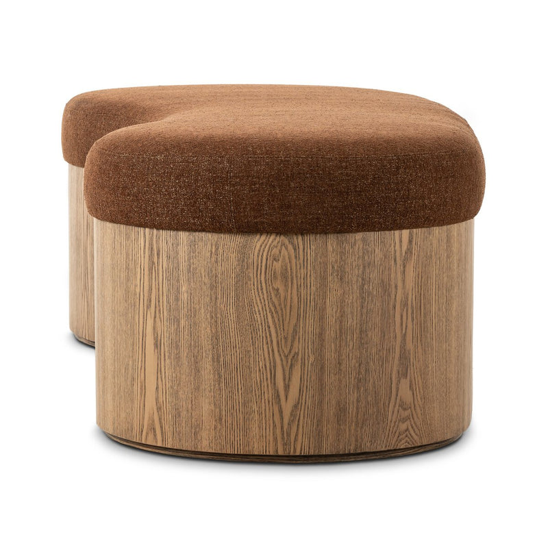 Celeste Accent Bench - Crypton Wayfarer Sienna