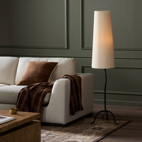 Selby Floor Lamp - Black Wrought Iron