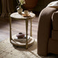 Ruthie End Table - Fossil Marble