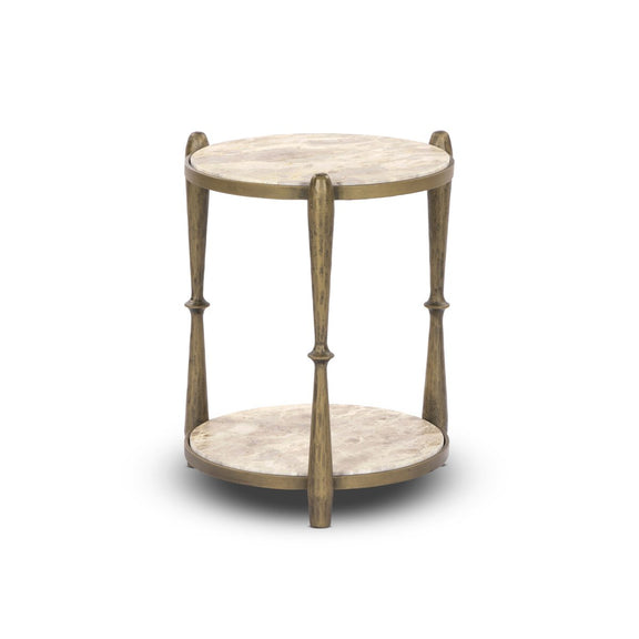 Ruthie End Table - Fossil Marble