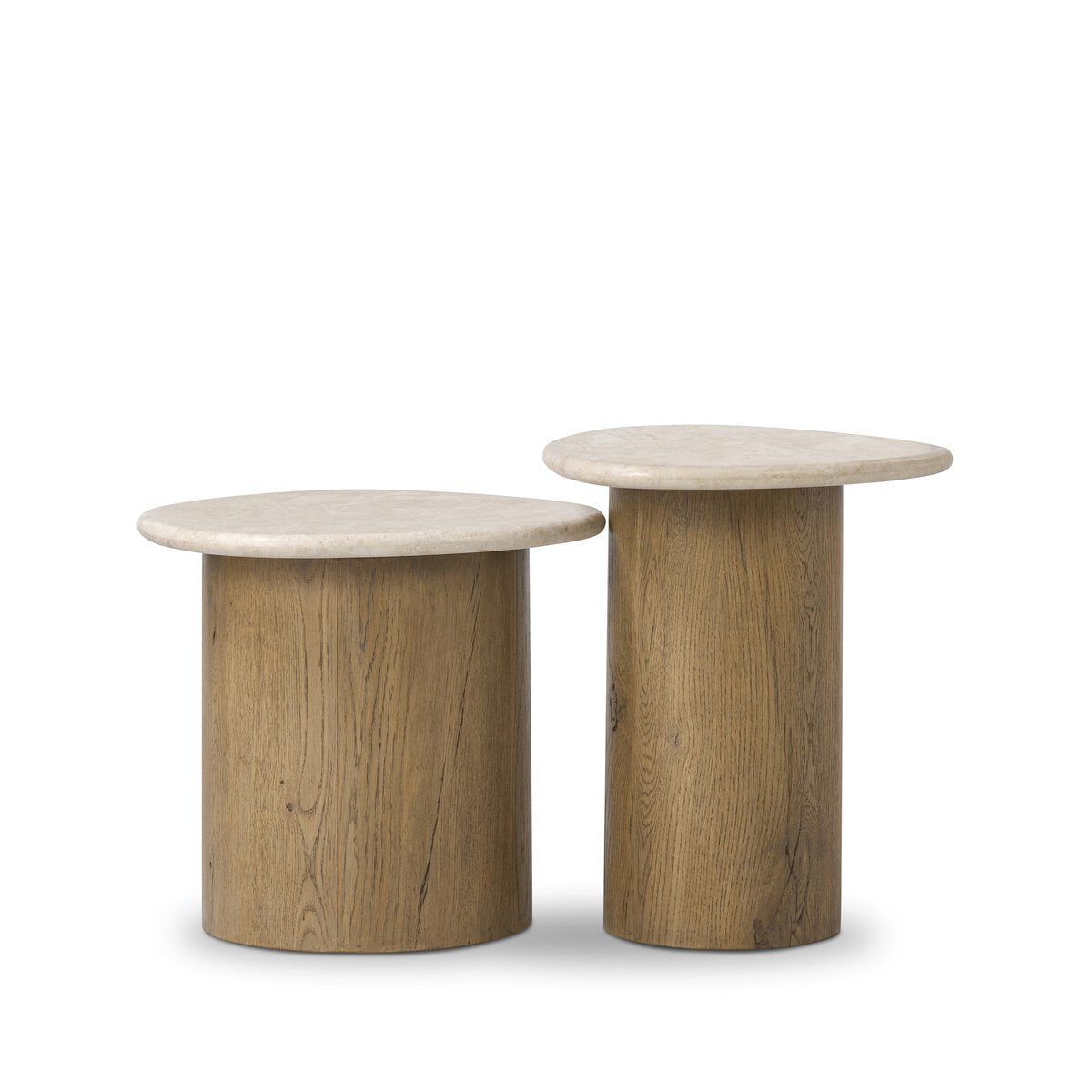 Kovo Nesting End Tables - Cappuccino Marble