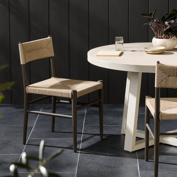 Lomas Outdoor Metal Dining Chair - Textured Dune