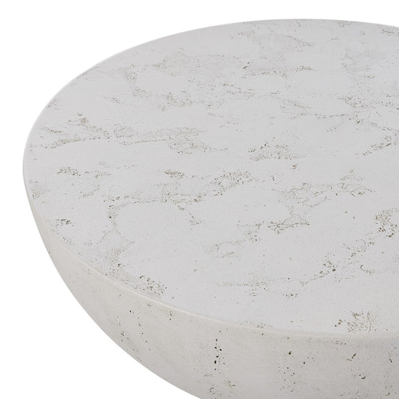 Boula Outdoor Coffee Table - Aged White Concrete