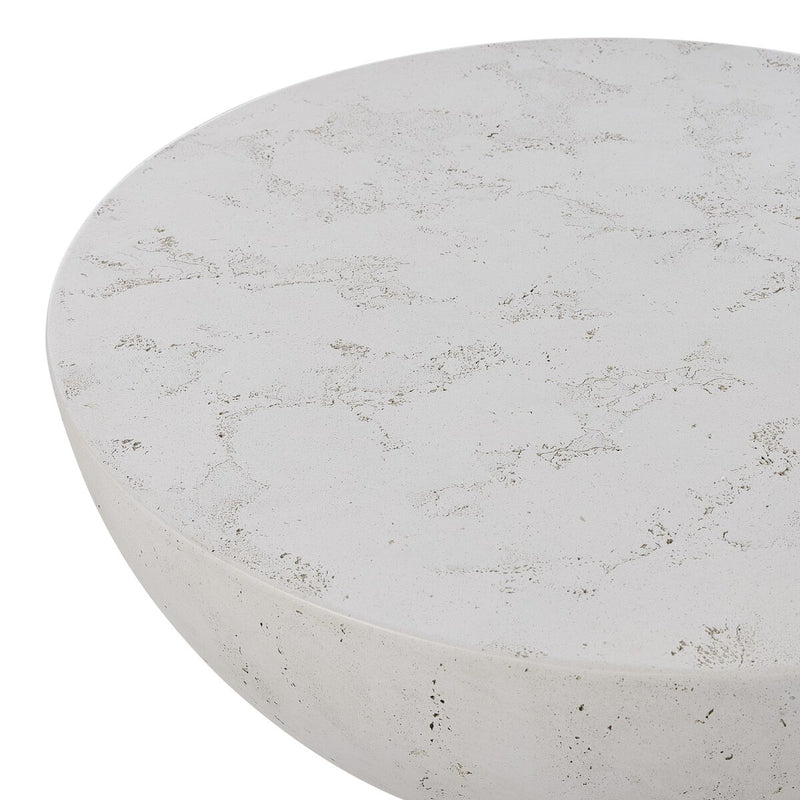 Boula Outdoor Coffee Table - Aged White Concrete