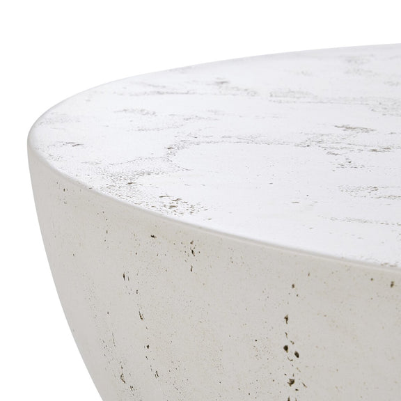 Boula Outdoor Coffee Table - Aged White Concrete
