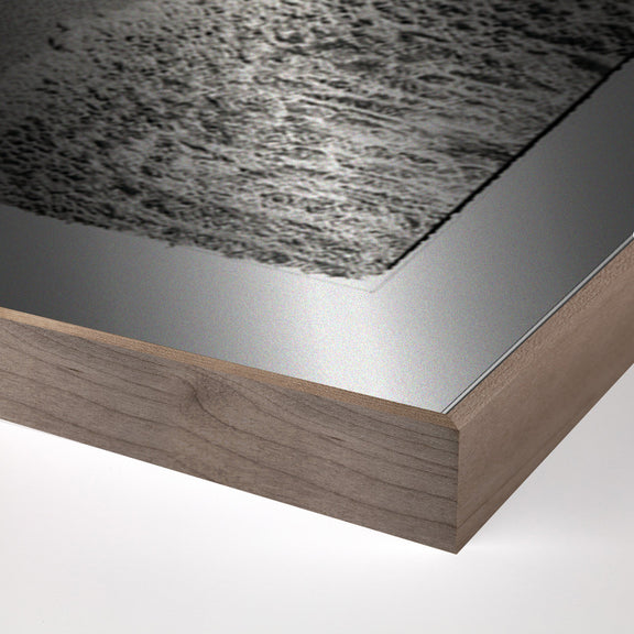 Ocean Foam Pattern by Platinum Revival — Rustic Walnut Floater