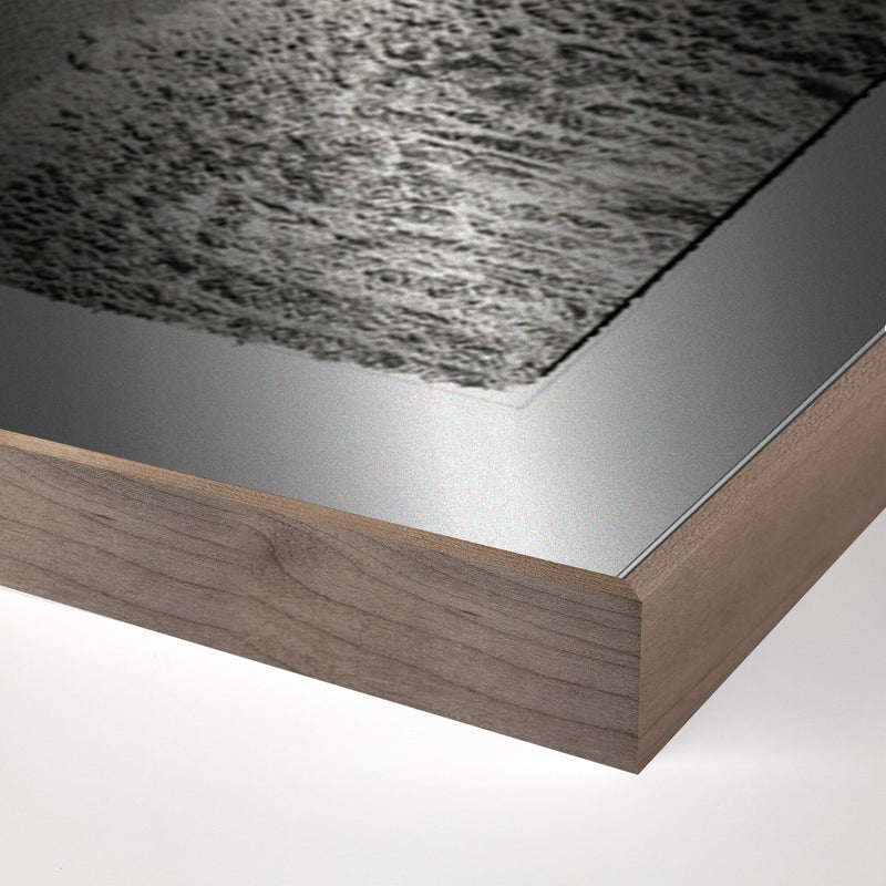 Ocean Foam Pattern by Platinum Revival — Rustic Walnut Floater