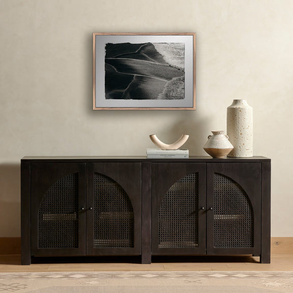 Ocean Foam Pattern by Platinum Revival — Rustic Walnut Floater