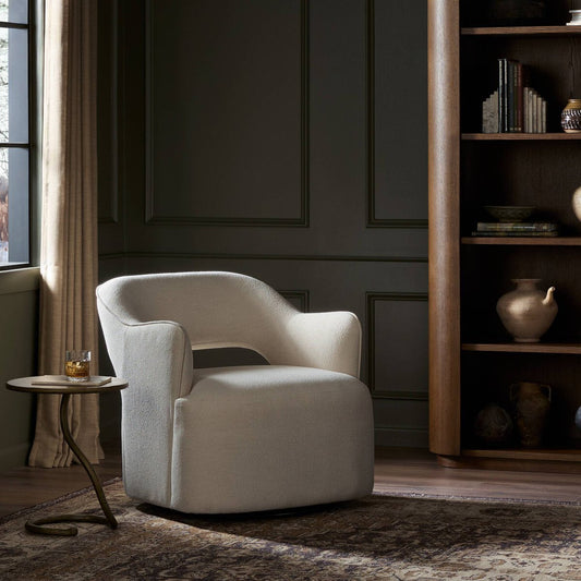 Blythe Swivel Chair - Crypton Wayfarer Snow