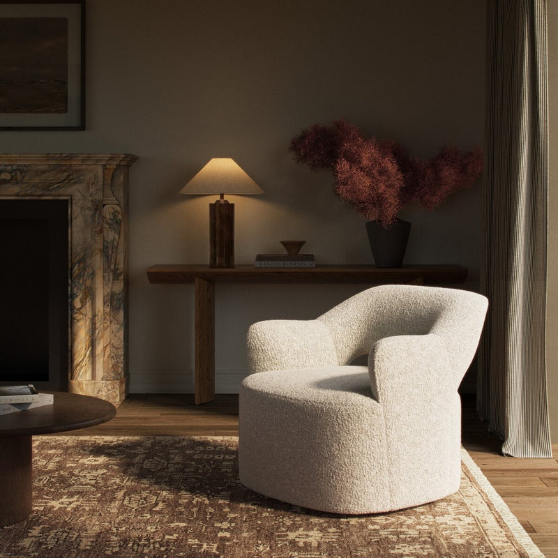 Blythe Swivel Chair - Sheepskin Natural