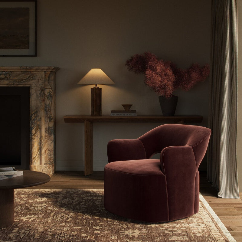 Blythe Swivel Chair - Surrey Plum