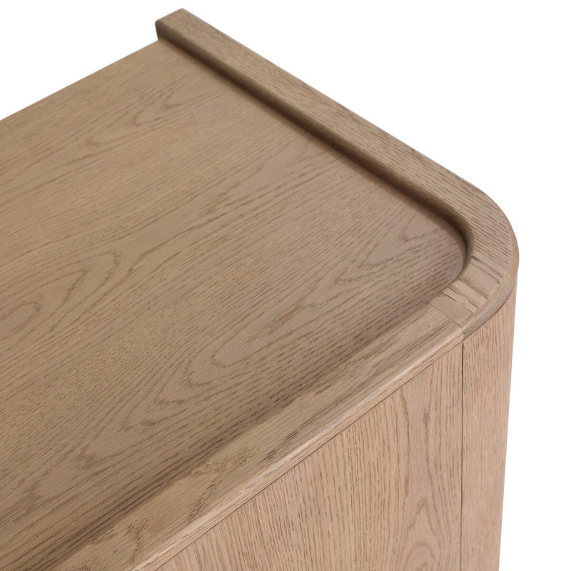 Kiran Nightstand - Beige Painted Linen