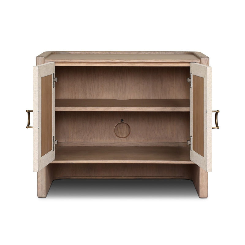 Kiran Nightstand - Beige Painted Linen