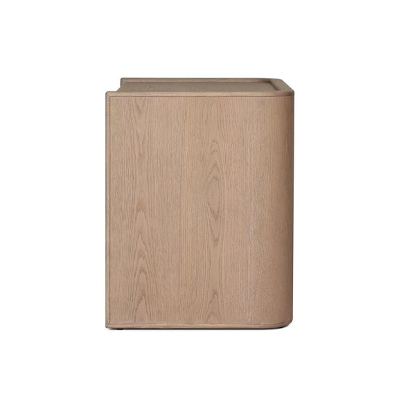 Kiran Nightstand - Beige Painted Linen