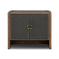 Kiran Nightstand - Dark Green Lacquered Linen